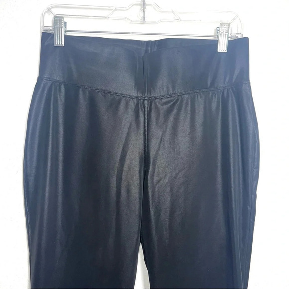 One 5 One Solid Black Faux Leather 4-way Stretch Leggings Small Women’s - Picture 4 of 13